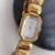 Vintage-Inspired Octagon Face Gold Bracelet Watch Diamond White Green Dial Watch for Women