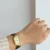 Vintage-Inspired Gold Roman Numeral Brown & Black Genuine Leather Watch for Women