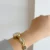 Vintage-Inspired Mother of Pearl Band Watch Dainty Gold Dial Women's Watch