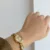 Vintage-Inspired Mother of Pearl Band Watch Dainty Gold Dial Women's Watch
