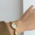 Vintage-Inspired Mother of Pearl Band Watch Dainty White Dial Women's Watch