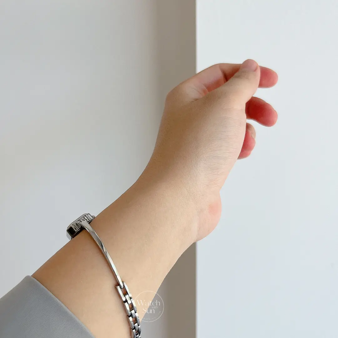 Vintage-Inspired Silver Octagon Bracelet Watch Small Face Watch for Women