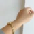 Dainty Gold Bracelet Watch Elegant Quartz Dial Textured Band Watch for Women