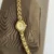 Dainty Gold Bracelet Watch Elegant Quartz Dial Textured Band Watch for Women