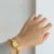 Vintage-Inspired Carved Case Oval Face Gold Bracelet Watch for Women