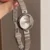 Minimalist Silver Stainless Steel Round Face Watch for Women