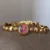 Dainty Gold Watch Small Round Case Burgundy Dial Watch for Women