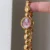 Dainty Gold Watch Small Round Case Burgundy Dial Watch for Women
