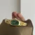 Dainty Emerald Green Dial Oval Face Bracelet Watch for Women