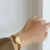 Vintage-Inspired Gold Round Face Bracelet Watch for Women