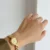 Vintage-Inspired Gold Round Face Bracelet Watch for Women