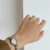 Vintage-Inspired White Dial Oval Face Two Tone Bracelet Watch for Women