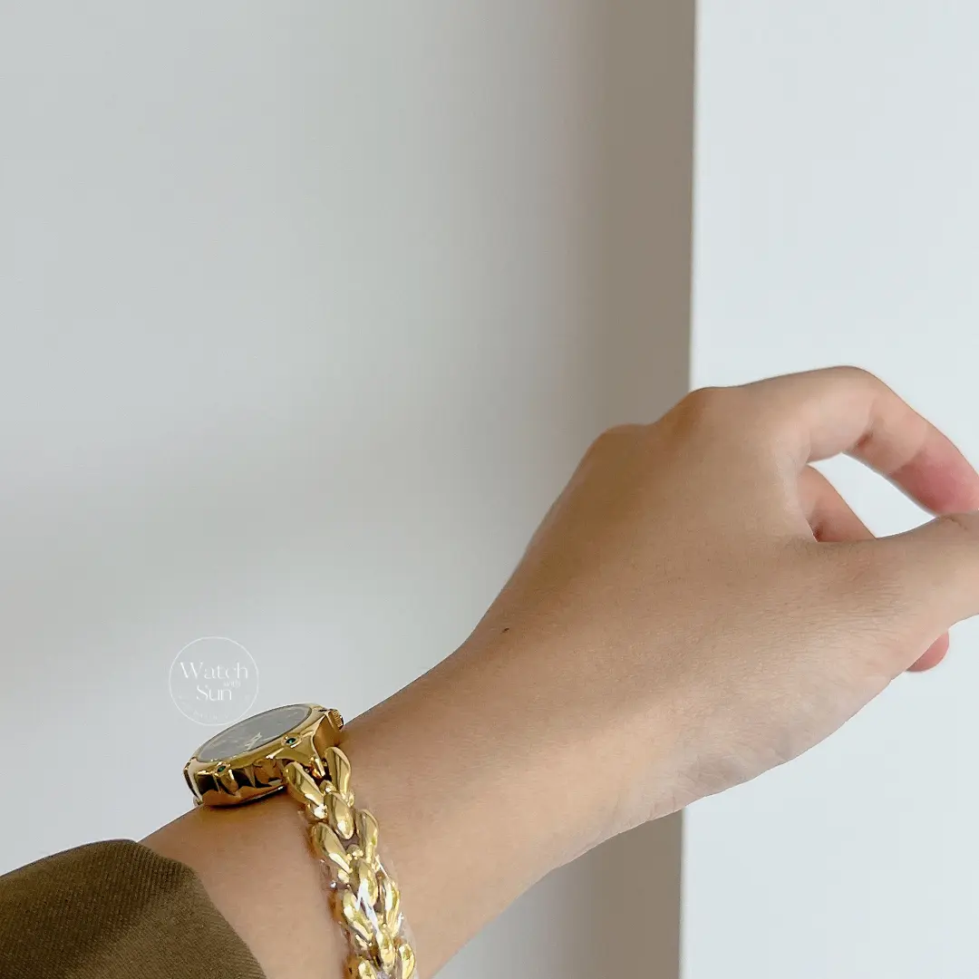 Dainty Brown Dial Oval Face Bracelet Watch for Women