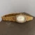 Retro Beige Mother of Pearl Dial Oval Gold Watch for Women
