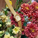 Vintage-Inspired Oval Face Mesh Band Watch Dainty Small Gold Ladies Watch