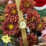 Vintage-Inspired Oval Face Mesh Band Watch Dainty Small Gold Ladies Watch