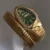 Luxury Snake Head Ladies Watch Gold Bracelet Green Dial Watch