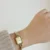 Classic Square Dial Gold Jewelry Bracelet Ladies Watch