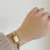 Classic Square Dial Gold Jewelry Bracelet Ladies Watch