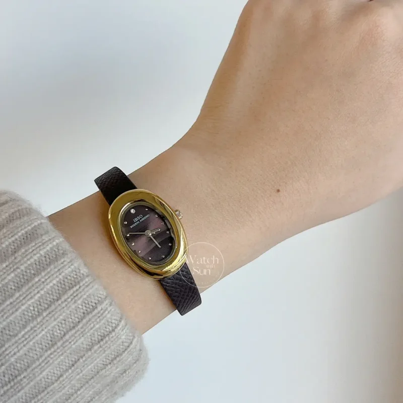 Modern Casual Oval Dial Watch Brown Leather Strap Watch for Women