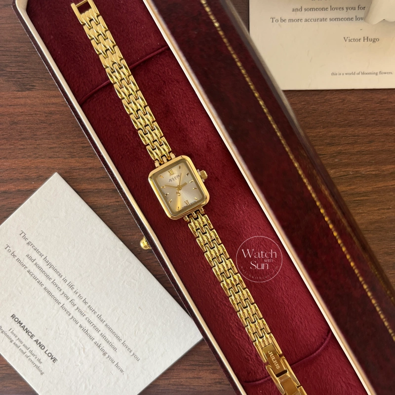 N583-2 Classic Gold Women's Watch Square Face Watch for Women